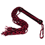 Wild thing leren zweep zwart rood