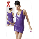 Paarse Latex Mini Jurkje