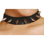 Lederen collar met spikes